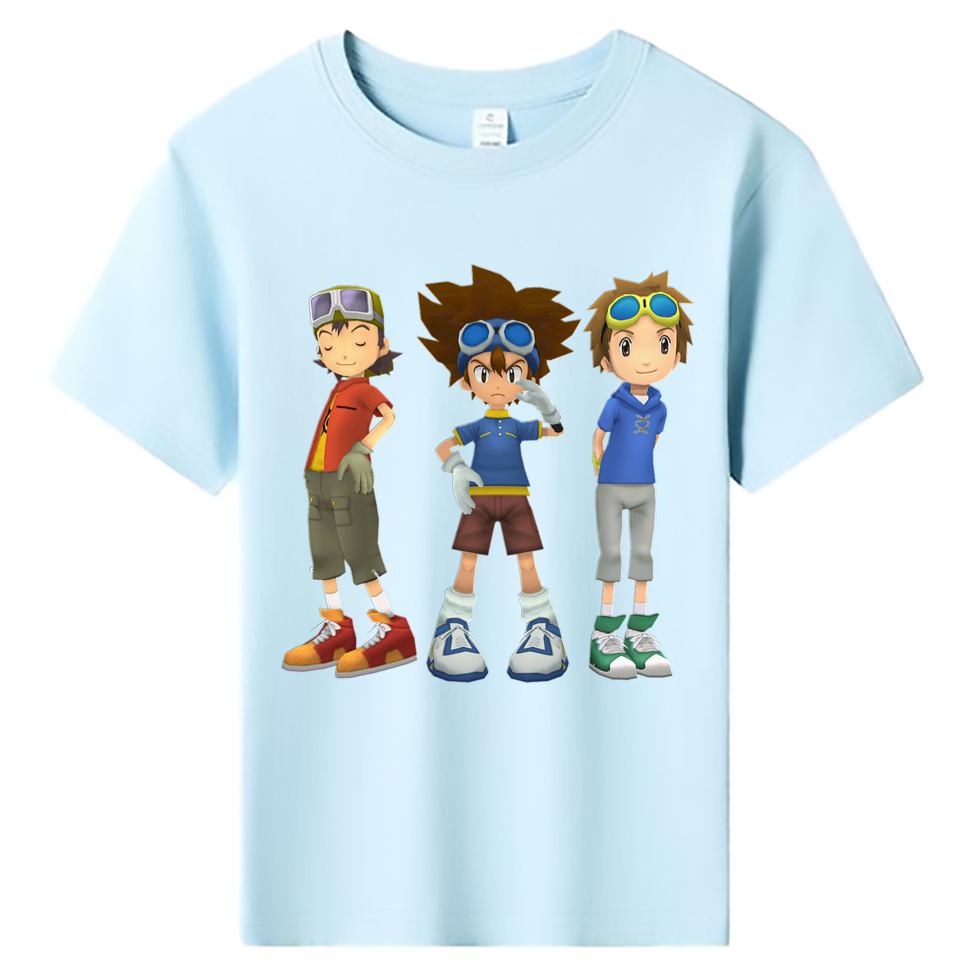 （画像用） Digimon デジタルモンスター/デジモン 綿100％キッズTシャツ（フロントプリント）